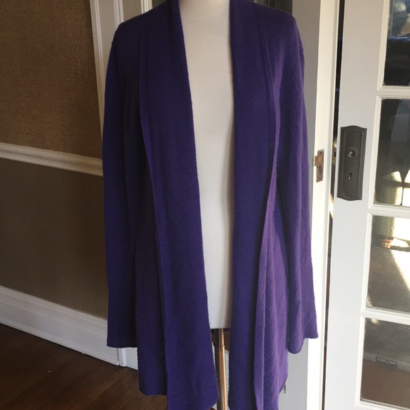 purple cashmere cardigan